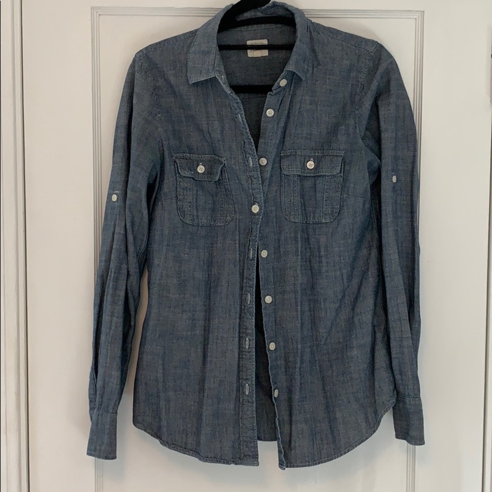 Jcrew denim button up xsmall